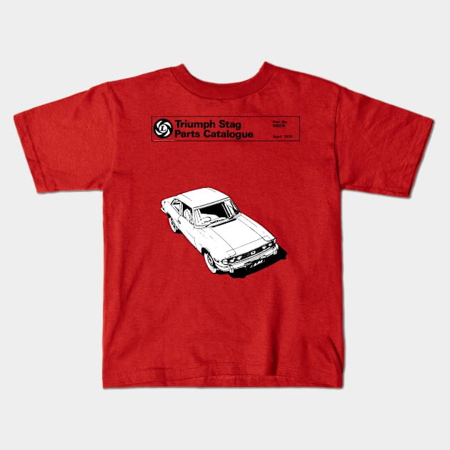 TRIUMPH STAG - catalogue cover Kids T-Shirt by Throwback Motors